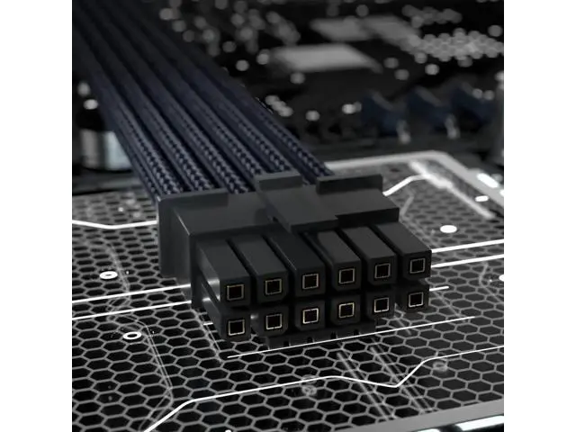 Alt view image 6 of 7 - Black Sleeved PCIe 5.0 12VHPWR 16Pin(12+4) Male to Male Modular PSU Cable, 16AWG High Current GPU Power Cord for RTX 3090Ti, RTX 4080, RTX 4090