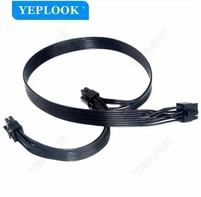 Alt view image 3 of 6 - 60+20cm 18AWG Modular GPU Power Cable, PSU Single 8Pin to Dual PCIe 8Pin(6+2) VGA Cord Compatible with Cooler Master V850/V1000/V1300 Platinum Series PSU