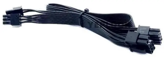Alt view image 5 of 6 - 60+20cm 18AWG Modular GPU Power Cable, PSU Single 8Pin to Dual PCIe 8Pin(6+2) VGA Cord Compatible with Cooler Master V850/V1000/V1300 Platinum Series PSU