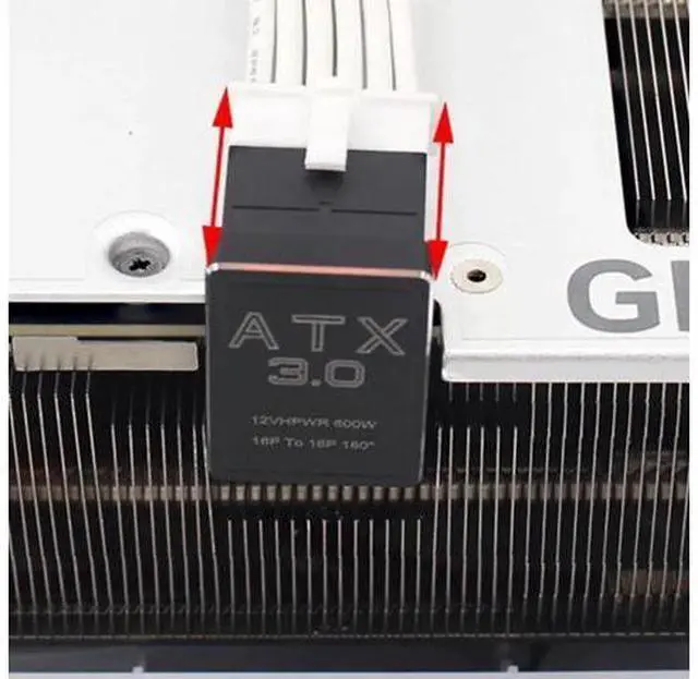 Alt view image 5 of 7 - UP Angled 360° Rotatable 12VHPWR 16Pin Direction-Changing Modular Power Adapter, ATX3.0 PCIe5.0 Compliant for RTX 4080 / 5090Ti Graphics Cards