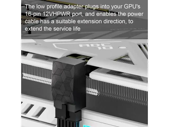 Alt view image 5 of 6 - 12VHPWR 90 Degree Right Angle Adapter, PCIe 5.0 16Pin (12+4Pin) 600W GPU Power Connector, Type A for RTX 3090Ti 4070Ti 4080 4090 Graphics Cards