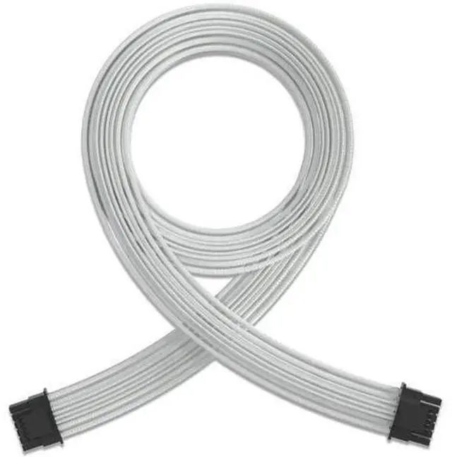Main image of White Nylon Sleeved PCIe 5.0 12VHPWR 16Pin(12+4) Male to Male Modular PSU Cable, 16AWG High Current GPU Power Cord Compatible with RTX 3090Ti, RTX 4080, RTX 4090