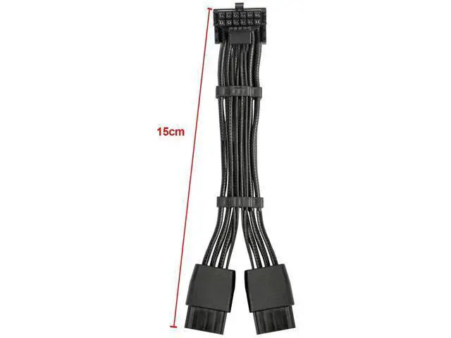 Alt view image 5 of 6 - 12VHPWR 90 Degree Adapter, 16AWG 12+4Pin 16Pin GPU PCIe 5.0 Cable Converter to Dual 8Pin PCIe Power Connectors, Right Angle Type A Compatible with RTX 3090Ti/4070Ti/4080/4090 Graphics Cards