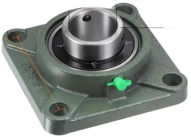 Main image of 1pcs UCF206 Flange Block Bearings 30mm Bore Cast Iron Bearing Unit Set Screw Lock(40mm)