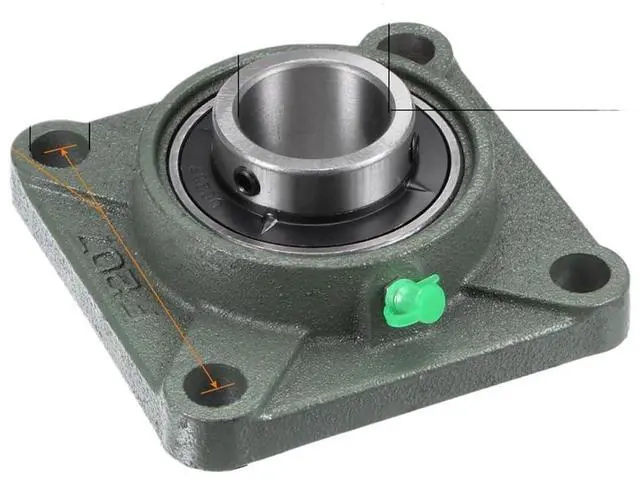 Main image of 1pcs UCF206 Flange Block Bearings 30mm Bore Cast Iron Bearing Unit Set Screw Lock(35mm)