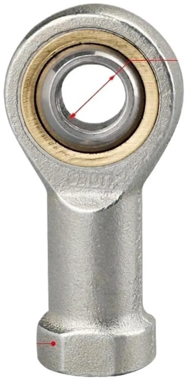 Main image of 1pcs Fisheye Joint Female Piston Rod End Ball Head Floating Joint Male Thread Universal Pneumatic Cylinder Mounting Knuckle Bearing(M12x1.25 Fisheye)