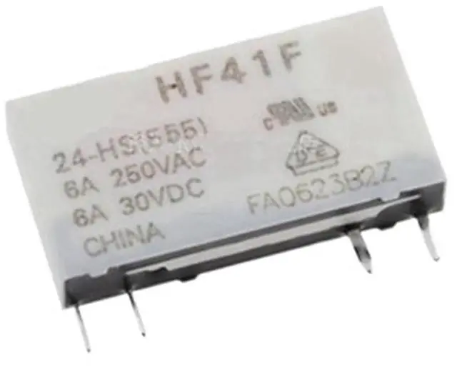 Main image of 1PCS Relay HF41F-5-ZS 5V HF41F-12-ZS 12V HF41F-24-ZS 24V HF41F-24-HS(555) 5VAC 5Pin Power Relay HF41F 41F-1Z-C2-1(Short Red)