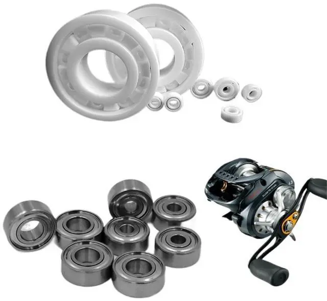 Main image of 1pcs Stainless Steel Bearing 695 5X13X4 Stainless Steel Bearing + Ceramic Ball idling Long(Full Ceramic)