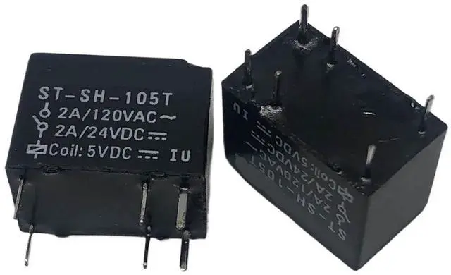 Main image of 1pcs ST-SH-105D ; ST-SH-105T ; ST-SH-112L ; (23F-5V/12V) Relay 6pins(ST-SH-105T 5V)