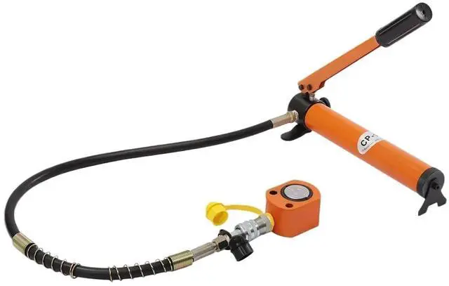 Main image of 1pcs 10/20T Hydraulic Ram Cylinder Jack Low Profile Porta Power Ram Single-Acting Mini Jack Ram with CP-180 Hydraulic Hand Pump(10T Pump)