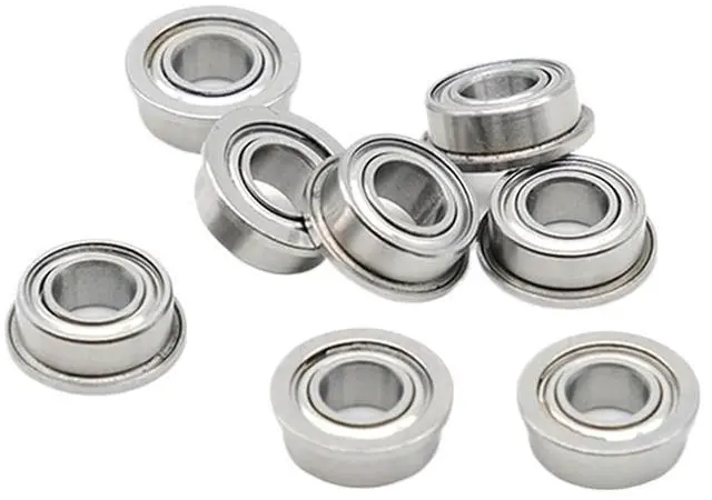 Main image of 10Pcs MF105zz Deep Groove Flange Ball Bearings 5x10x4mm Double Shielded Miniature Flanged MF105 Z ZZ Mini Bearing