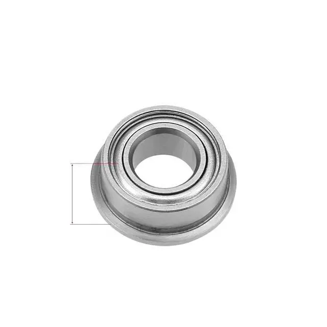 Alt view image 3 of 4 - 10Pcs MF105zz Deep Groove Flange Ball Bearings 5x10x4mm Double Shielded Miniature Flanged MF105 Z ZZ Mini Bearing