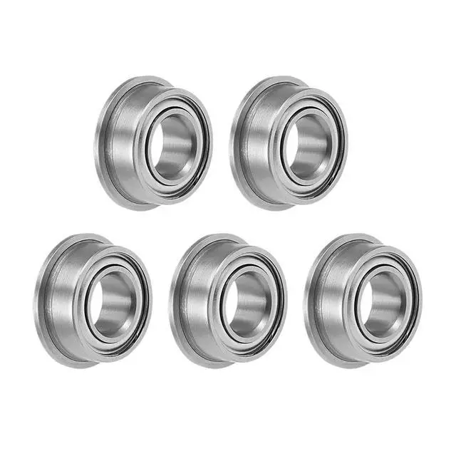 Alt view image 4 of 4 - 10Pcs MF105zz Deep Groove Flange Ball Bearings 5x10x4mm Double Shielded Miniature Flanged MF105 Z ZZ Mini Bearing