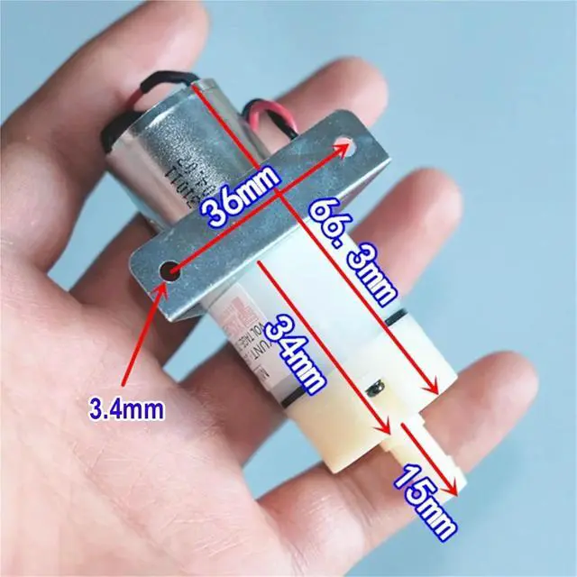 Alt view image 3 of 6 - Mini 370 Self Suction Pump 7.4V 12V Self-priming Water Pump Diaphragm Pump Large Flow 1L/m for Water Dispenser Suction