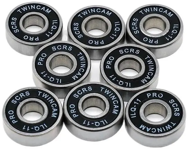 Alt view image 2 of 4 - 8Pcs Roller Skate Wheel Bearings Deep Groove 608RS ABEC-9 Miniature Ball Bearings Chrome Steel Bearing for Skateboard