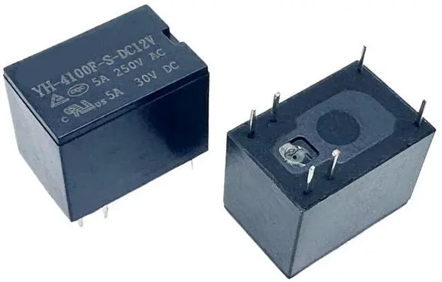 Main image of 1pcs YH-4100F-S-DC12V (4100-12V-5A) Relay 6pins