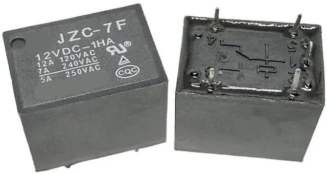 Main image of 1pcs JZC-7F 12VDC-1HA (4123-1C-12V) Relay 5 pins