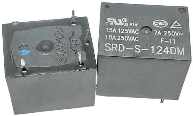 Main image of 1pcs SRD-S-112DM/105DM/109DM/124DM/112DM-F/112DM2-L/112DM-F-C1/124DM-F-P/105DM-F-C1/112DM-F-PC/124DM-F-C1 (T73A) Relay 4pins(SRD-S-124DM 24V)