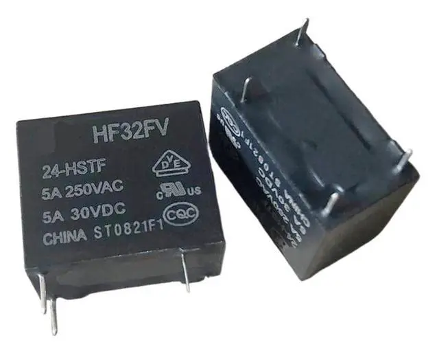 Alt view image 2 of 2 - 1pcs HF32FV 24-HSTF (32F-1A-Coil:24V-10A) Relay 4pins