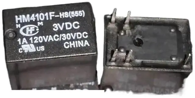 Main image of 1pcs HM4101F-HS(555) 3VDC ; HM4101F-HS 5VDC (4101-3V/5V) Relay 5pins(HM4101F-HS(555) 3VDC)