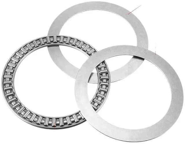 Alt view image 3 of 4 - 1pcs Needle Roller Thrust Bearings with Bearing Washers AXK+2AS 8mm-80mm Bore Dia 19mm-105mm OD 4mm-6mm(AXK4565 (45x65x5))