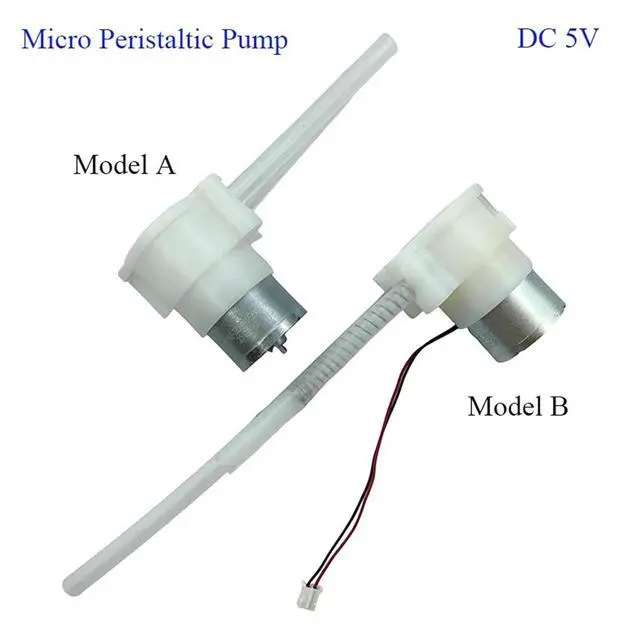 Alt view image 2 of 5 - Mini Peristaltic Pump 3V 5V Micro Self-priming Suction Liquid Dosing Ink Squeeze Sampling Pump(Model A)