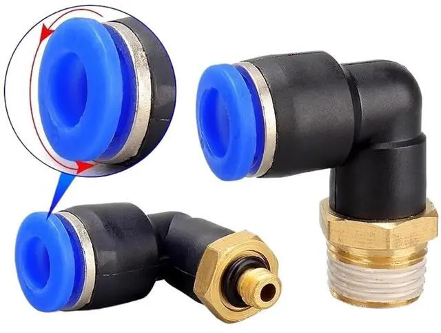 Alt view image 2 of 5 - 20/50/100PCS Push Connector 4/6/8/10/12mm Hose OD 1/8" 1/4" 3/8" 1/2" Pneumatic Joint 2 Way Air Parts Fitting Industrial(PL10-01,20 PCS)