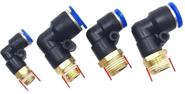 Alt view image 4 of 5 - 20/50/100PCS Push Connector 4/6/8/10/12mm Hose OD 1/8" 1/4" 3/8" 1/2" Pneumatic Joint 2 Way Air Parts Fitting Industrial(PL10-01,20 PCS)