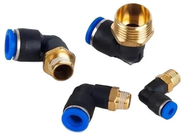 Alt view image 5 of 5 - 20/50/100PCS Push Connector 4/6/8/10/12mm Hose OD 1/8" 1/4" 3/8" 1/2" Pneumatic Joint 2 Way Air Parts Fitting Industrial(PL10-01,20 PCS)