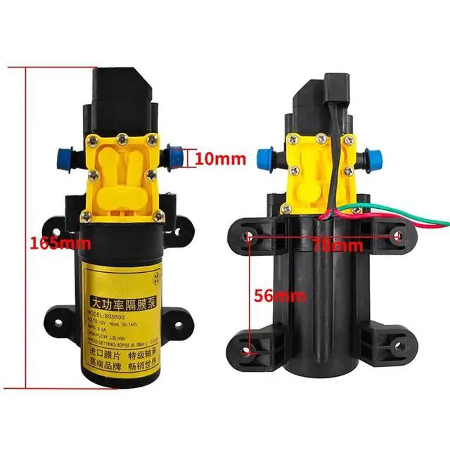 Alt view image 3 of 7 - 12V 8.0L High Pressure Agricultural Spray Pump Self-Priming Diaphragm Water Pump for Pesticide Application in Farming(Reflux-8.0L)