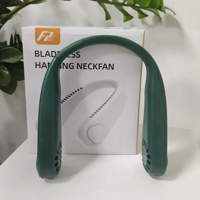 Alt view image 7 of 7 - F2 neck-mounted fan, cooling fan, leafless fan, neck-mounted fan, portable neck-mounted fan, new neck-mounted fan