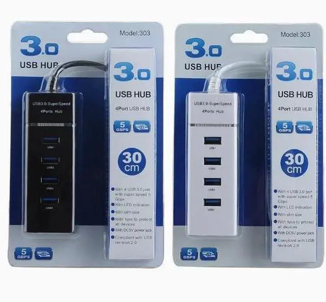 Main image of USB HUB 3.0 1-to-4 Port Expansion Dock, USB Hub, Expander of 4 USB