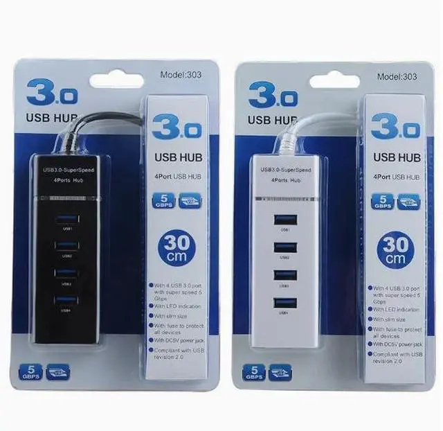 Alt view image 4 of 4 - USB HUB 3.0 1-to-4 Port Expansion Dock, USB Hub, Expander of 4 USB