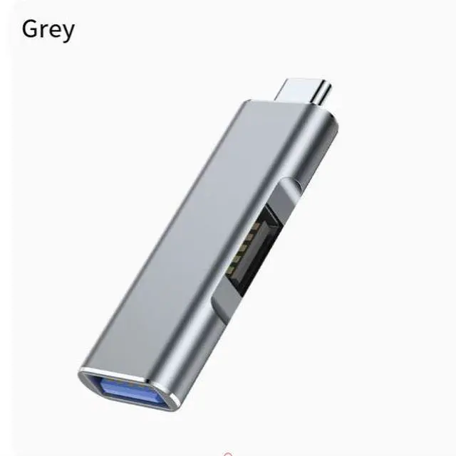 Alt view image 3 of 6 - USB 3.0 2-in-1 hub, Type-C converter, laptop splitter, alloy expansion