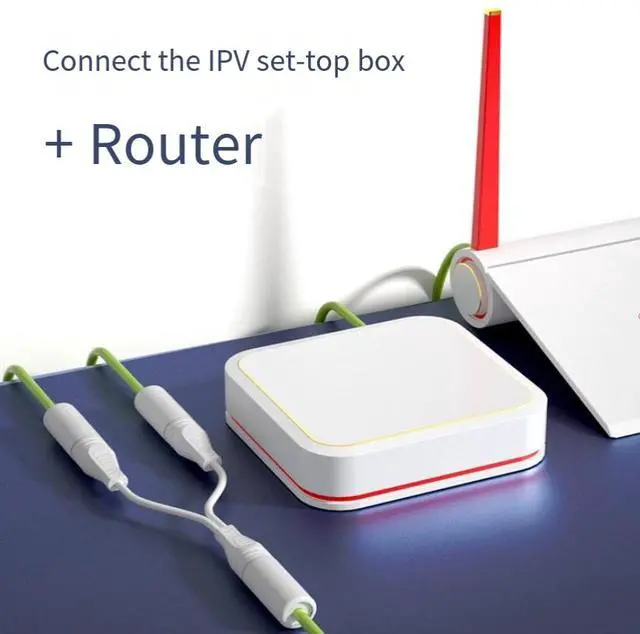 Alt view image 5 of 5 - 1-to-2 adapter network splitter PoE switch connector RJ45 outdoor waterproof dual-purpose PoE cable