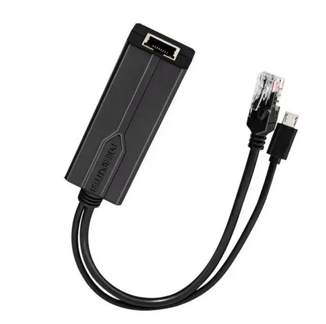 Alt view image 3 of 4 - Micro/Type-C 48V to 5V PoE splitter standard isolated power supply 48V to 5V Micro connector Gigabit Ethernet 2.4A