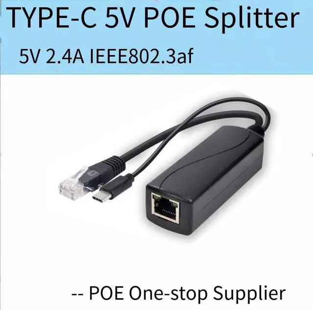Alt view image 5 of 5 - Gigabit isolated 48V to 5V 2.8A standard PoE splitter, 1000Mbps PoE