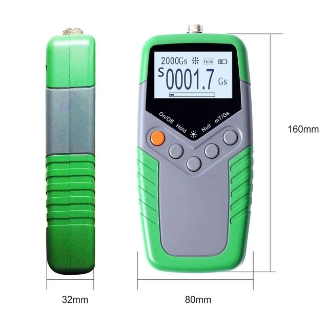Alt view image 3 of 4 - Handheld Gauss/Tesla Meter - High Precision 0-2400mT (24000Gs) Magnetic Field Tester with Probe, 4-Digit LCD & One-Touch Conversion for Industrial, Motors, Speakers & Permanent Magnets