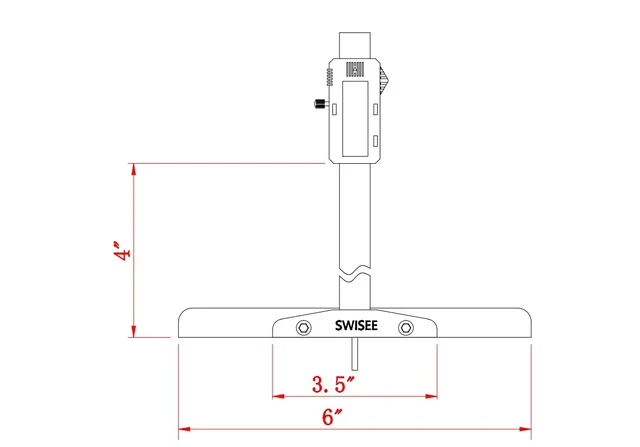 Alt view image 5 of 5 - Digital Depth Caliper with Detachable Wide Jaw Bridge - 0-6"/150mm Stainless Steel Depth Gauge, 0.001" Precision, Extra-Large LCD Screen for Professionals, Machining & DIY Measurements