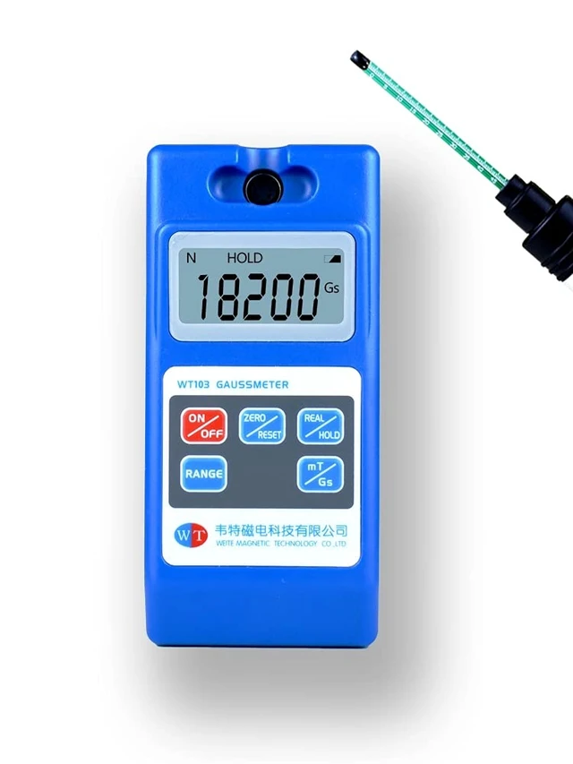 Alt view image 3 of 4 - Digital Gauss/Tesla Meter WT10A - 2000mT Magnetic Field Tester with Data Hold, Peak Value, Auto Zero, mT/Gs Switch for Permanent Magnets, Motors, Speakers (Portable & Lightweight)
