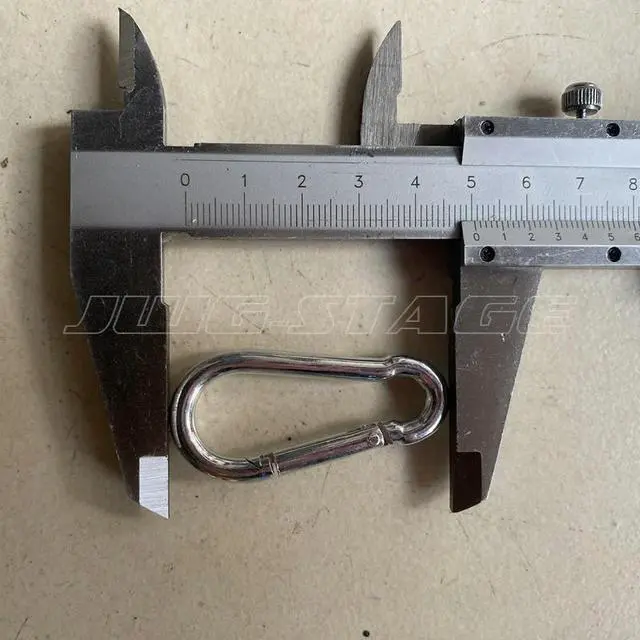 Alt view image 2 of 6 - 5pcs/lot Stainless Steel Spring Hook Climbing Safety Hanging Buckle Snap Carabiner Outdoor Mountaineering Buckle