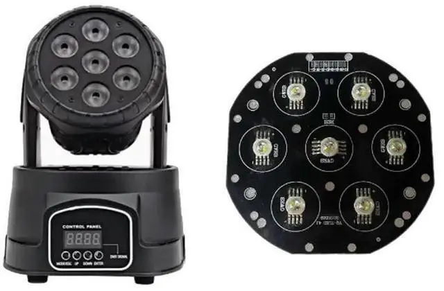 Main image of 7X10W LED Moving Head Wash Light Panel Replace Lamp Source for Stage Party KTV LED Lighting System