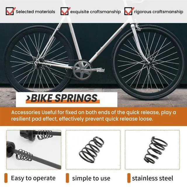 Alt view image 3 of 3 - 10Pcs Universal Quick Release Bike Wheel Skewer Springs Shaft - Quick Release Bike Wheel Skewer Springs