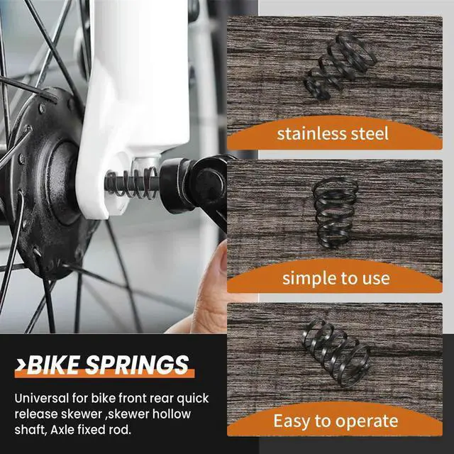 Alt view image 2 of 3 - 10Pcs Universal Quick Release Bike Wheel Skewer Springs Shaft - Quick Release Bike Wheel Skewer Springs