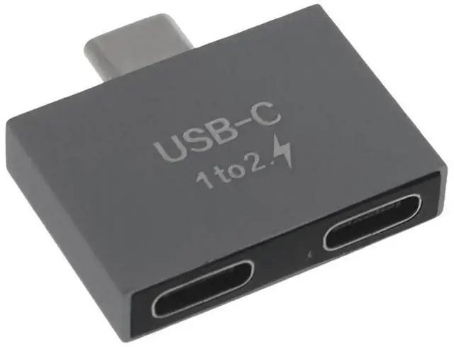 Main image of USB C Male To Dual USB C Female Splitter Converter Adapter Extension Connector for USB C PD Charger PC Laptop