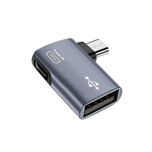 Alt view image 2 of 3 - 2Pcs OTG Adapter for Fire TV Stick 90 Degree Left/Right Angle Micro-USB to USB OTG Adapter for Android Phone Tablet