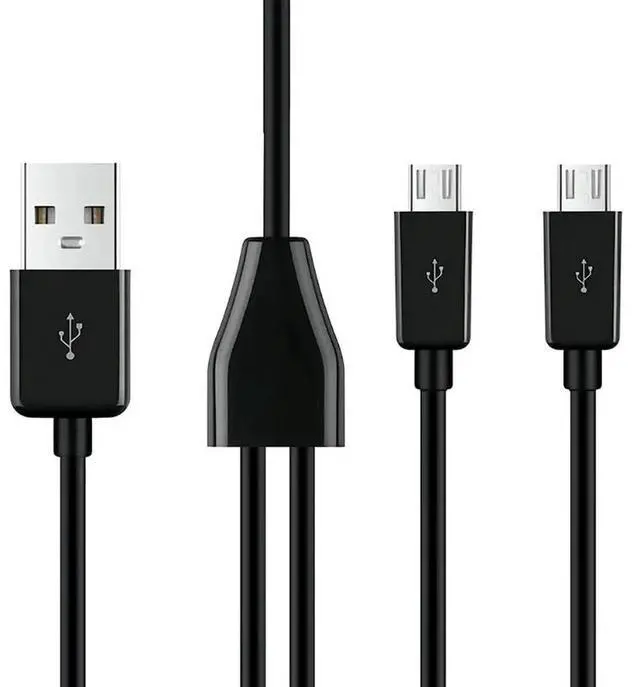 Main image of Charging Cable Micro USB To USB 2 Port Micro USB Cable Y Splitter 2 Port 1M Y Splitter 2 In 1 Cord Cables