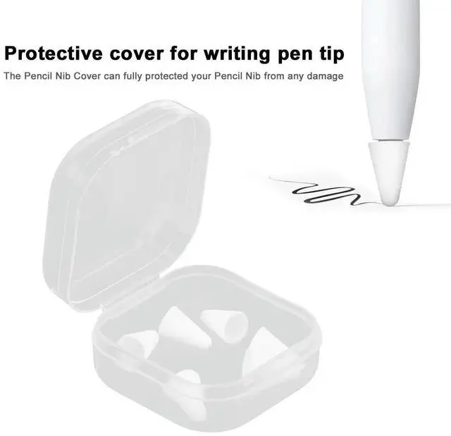 Main image of 8Pcs Pen Nib Cover Stylus Anti-Slip Silicone Protector Case Mute Writing Function Compatible with Pencil 1 2