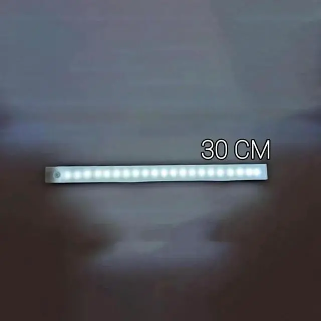 Alt view image 2 of 3 - LED Motion Sensor Night Light, 30Cm, 3-Color Dimming, USB Rechargeable, Minimalist Design For Home Use