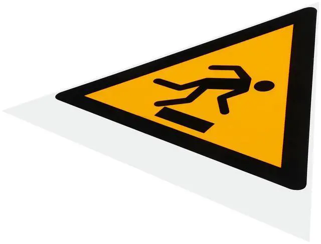 Alt view image 2 of 3 - Danger Sign Stickers Floor Watch Your Step Decal Safety Adhesive Tape Warning Decals Caution Tripping Hazard Travel